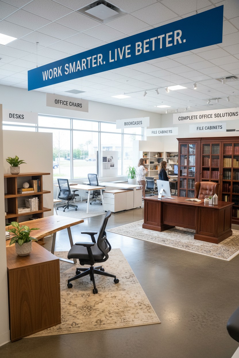 Whether you're working from home full-time or setting up a dedicated study space, we carry desks, office chairs, bookcases, file cabinets, and complete office ...